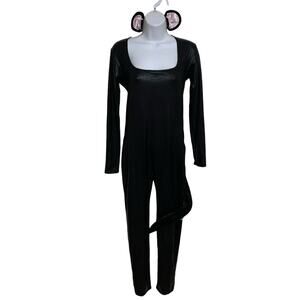 Alterego Black Cat Costume with Clip Ears And Tail Womens One Size